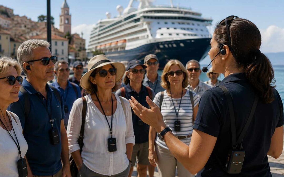 Sistemi audio per escursioni crocieristiche: gestire grandi gruppi senza perdere il controllo